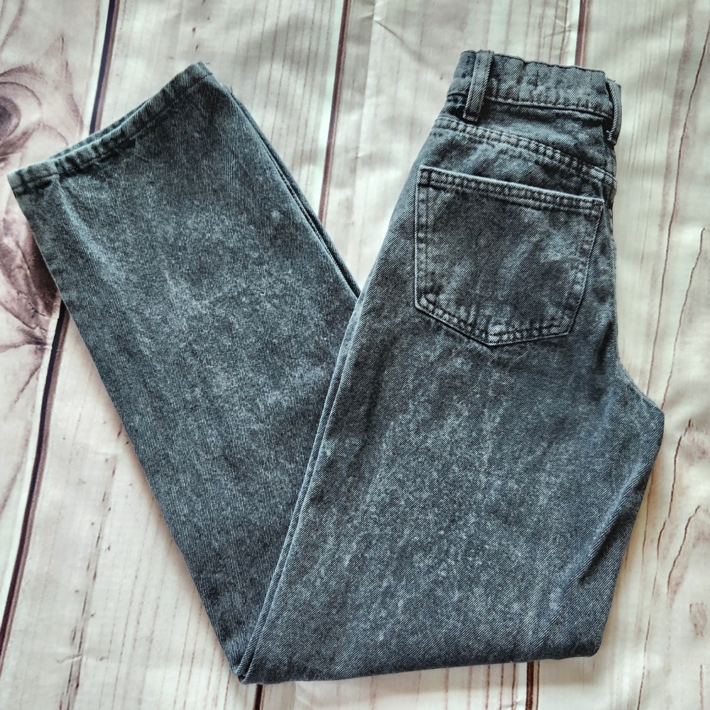 Cotton: On "Loose Straight Jean" High Rise Grey Faded Black | Women's Size 0
